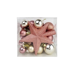 PUCHIKA 圣诞彩球套盒 粉金版