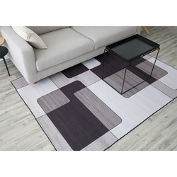 PUCHIKA 长方形地毯 黑白灰 80cm x 150cm 单独发货 仅限德国DPD 不包邮...