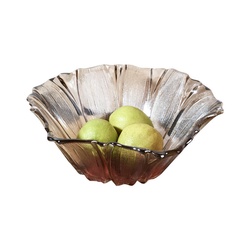 PUCHIKA 花型果盘 深盘 大号 黑色