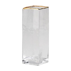 PUCHIKA 自然口边描金花瓶 透明 大号