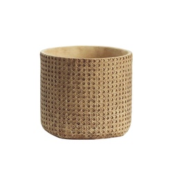PUCHIKA 仿编织款水泥花盆 26cm