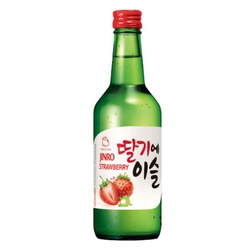 韩国 JINRO 真露烧酒 蒸馏酒 草莓味 13%vol 350ml