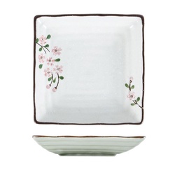 酱有好物 陶瓷盘 樱花四方盘 6.5寸