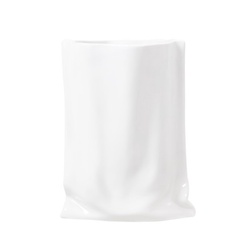 PUCHIKA 陶瓷口袋花瓶 矮款白色