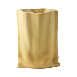 PUCHIKA 陶瓷口袋花瓶 矮款黄色