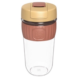 酱有好物 咖啡杯 双开  560ml 芬兰红 带吸管