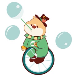 Kühlschrankmagnet Einrad