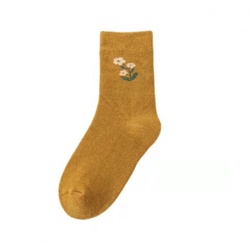 女士加厚毛圈袜 三朵花