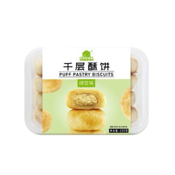 Aji菓子町园道 千层酥饼 绿豆味 250g