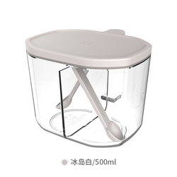 酱有好物 双格调料盒 500ml 冰岛白