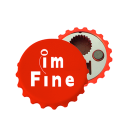 DJY Flaschenöffner Magnet Rot