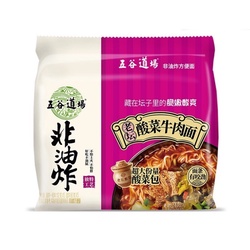 五谷道场经典老坛酸菜牛肉 五连包 105g*5