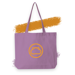 DJY Logo Series Canvas Tote Bag purple