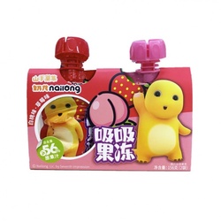 奶龙 山手菓集吸吸果冻 草莓+白桃味 156g