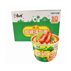 康师傅 酸辣海鲜面 桶装 109g
