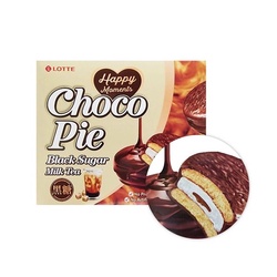 韩国 LOTTE 乐天巧克力派 黑糖奶茶味 336g