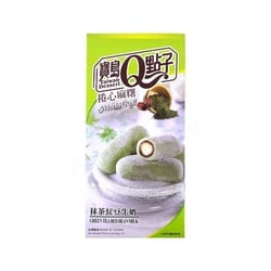 台湾原产 宝岛Q点子-卷心香浓麻糬-抹茶红豆味150g