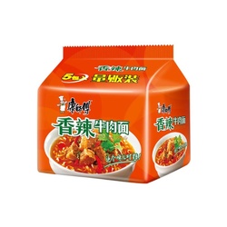 康师傅 好滋味 香辣牛肉面5连包 98g*5