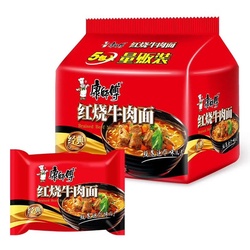 康师傅 红烧牛肉面5连包 105g*5