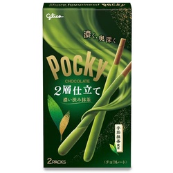 格力高 Pocky双层巧克力棒 浓苦抹茶味 52g