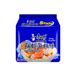 康师傅 方便面 鲜虾鱼级味五连袋 98g*5