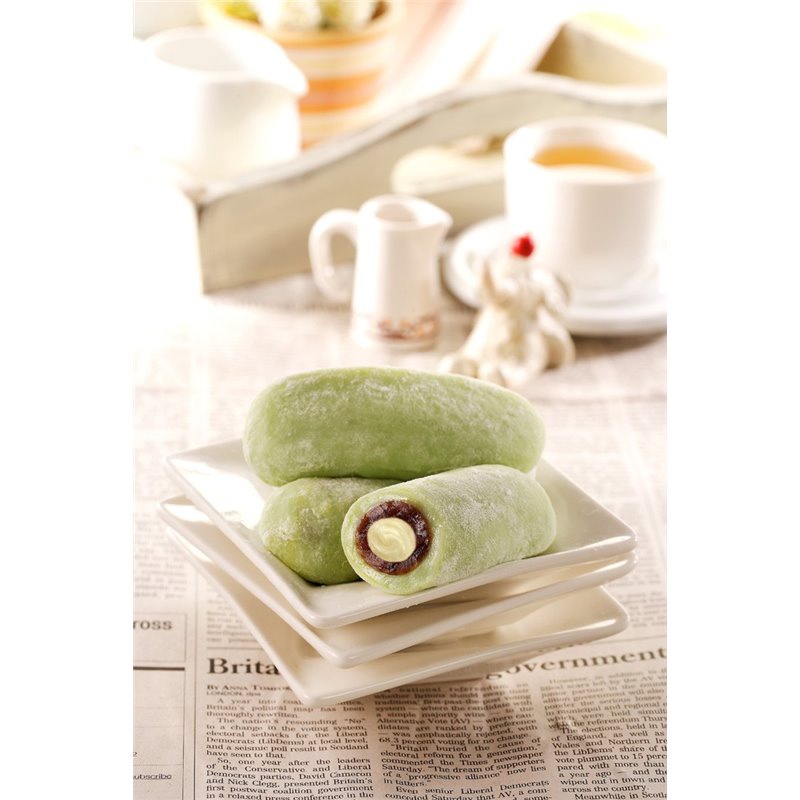 DJY打酱油台湾原产 宝岛Q点子-卷心香浓麻糬-抹茶红豆味150g