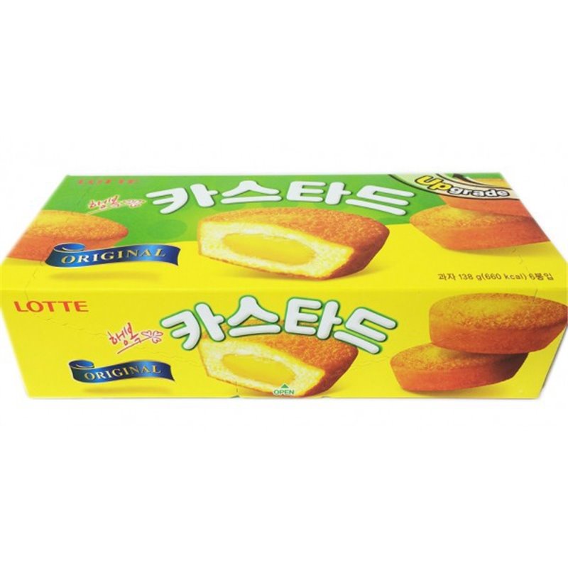 DJY打酱油韩国原产 Lotte Custard 乐天 蛋黄派 138g