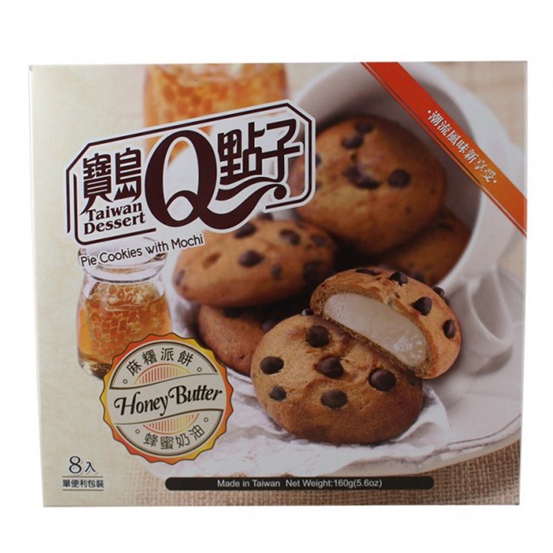 台湾原产 宝岛Q点子 麻薯派饼 蜂蜜奶油口味160g