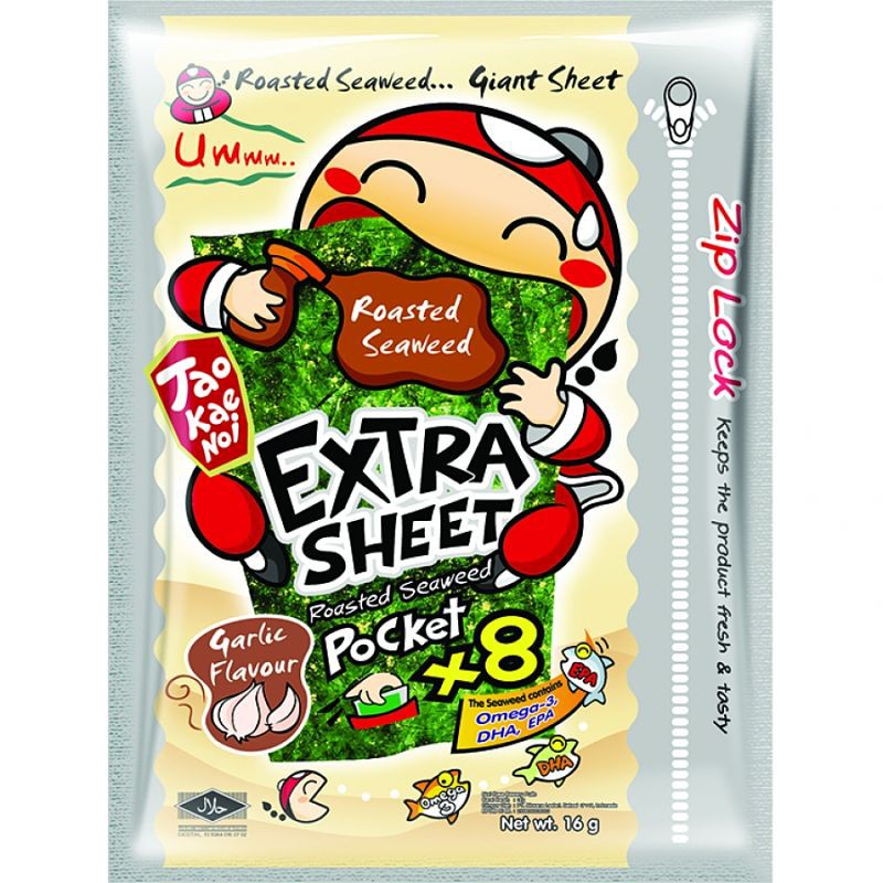 DJY打酱油泰国小老板 烤紫菜 EXTRA SHEET 香蒜口味 12.8g