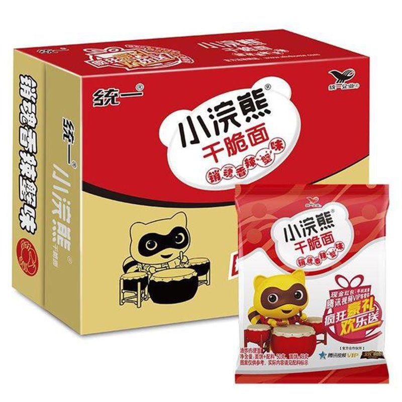 整箱装 小浣熊 销魂香辣蟹干脆面46g*30袋装