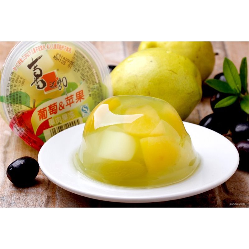 DJY打酱油喜之郎 葡萄&苹果果肉果冻 200g