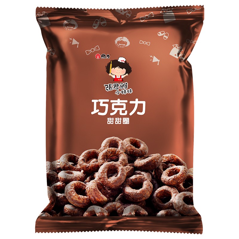 DJY打酱油台湾原产 张君雅 巧克力甜甜圈 45g