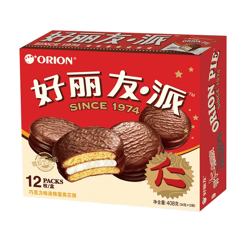 DJY打酱油好丽友 巧克力派 12枚 468g