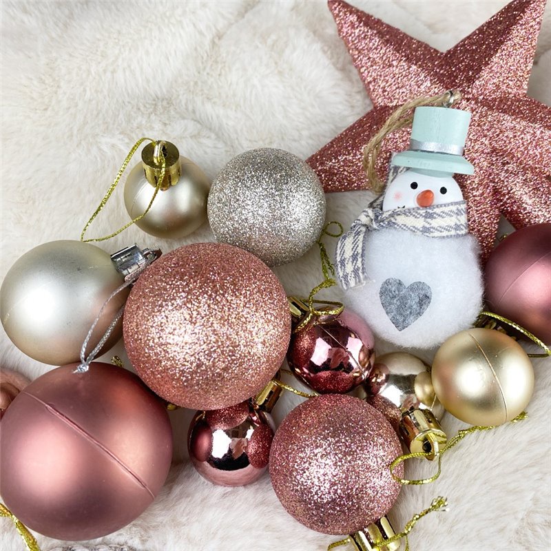 DJY打酱油PUCHIKA 圣诞彩球套盒 粉金版