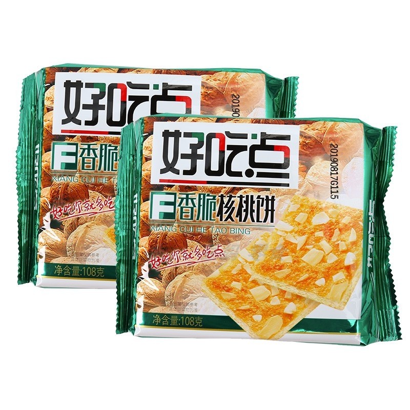 DJY打酱油达利园 好吃点香脆饼干 核桃 108g
