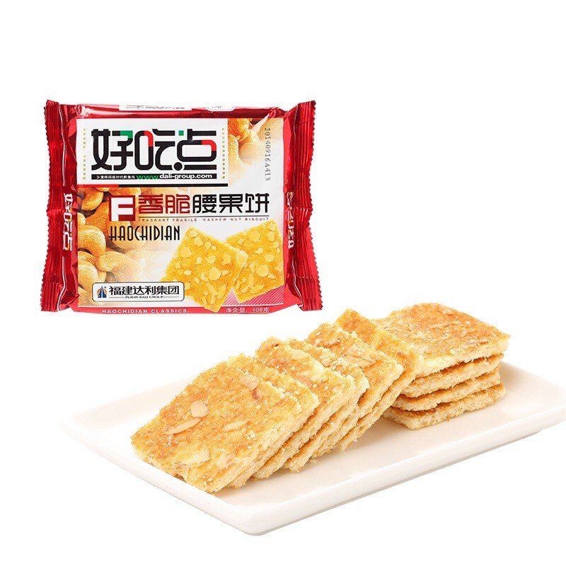 DJY打酱油达利园 好吃点香脆饼干 腰果 108g