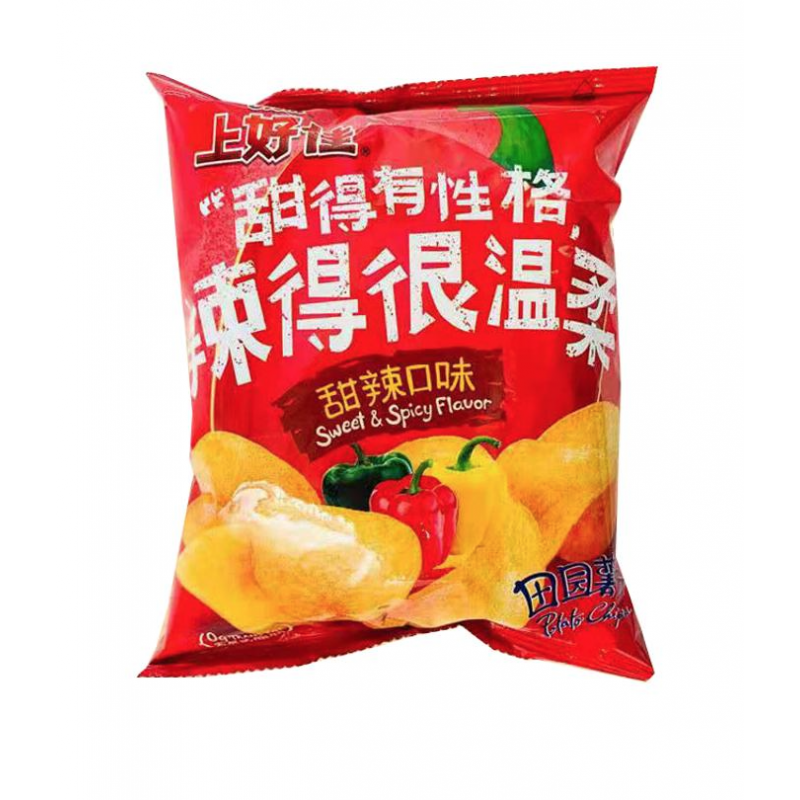 DJY打酱油上好佳 田园薯片 甜辣味 50g
