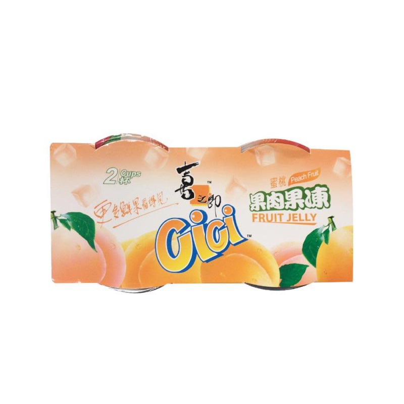 DJY打酱油喜之郎 蜜桃果肉果冻 2个装 200g*2