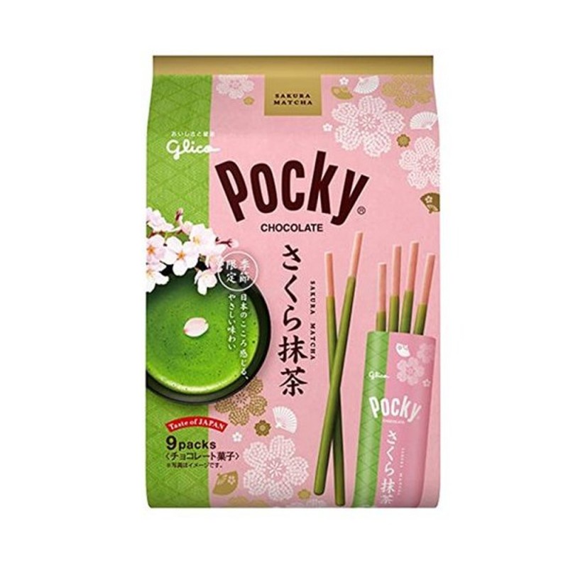 DJY打酱油日版百奇 Pocky 格力高 季节限定 樱花抹茶饼干棒 114g