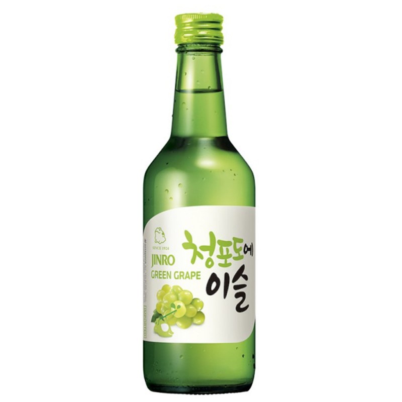 DJY打酱油韩国 JINRO 真露烧酒 蒸馏酒 青葡萄味 13%vol 350ml