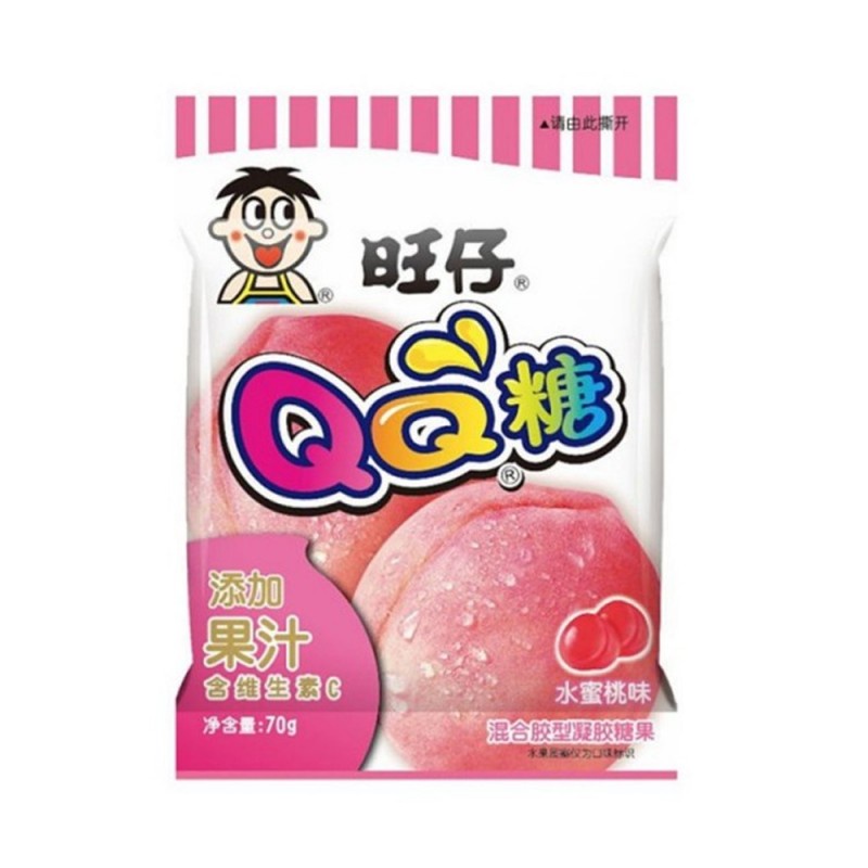 DJY打酱油旺旺 旺仔 QQ糖 水蜜桃味 70g