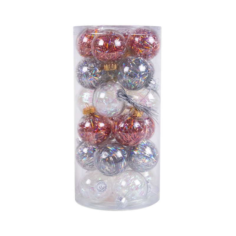 DJY打酱油圣诞球PET款套装 玫瑰金,银色,白色