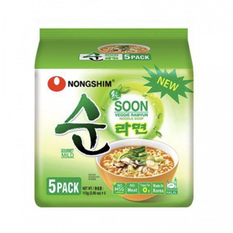 DJY打酱油农心 速食蔬菜汤面五联包 112g*5