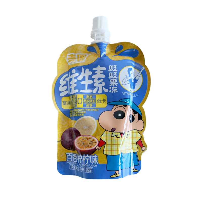 DJY打酱油壳圈 维生素吸吸果冻 百香柠柠味 100g