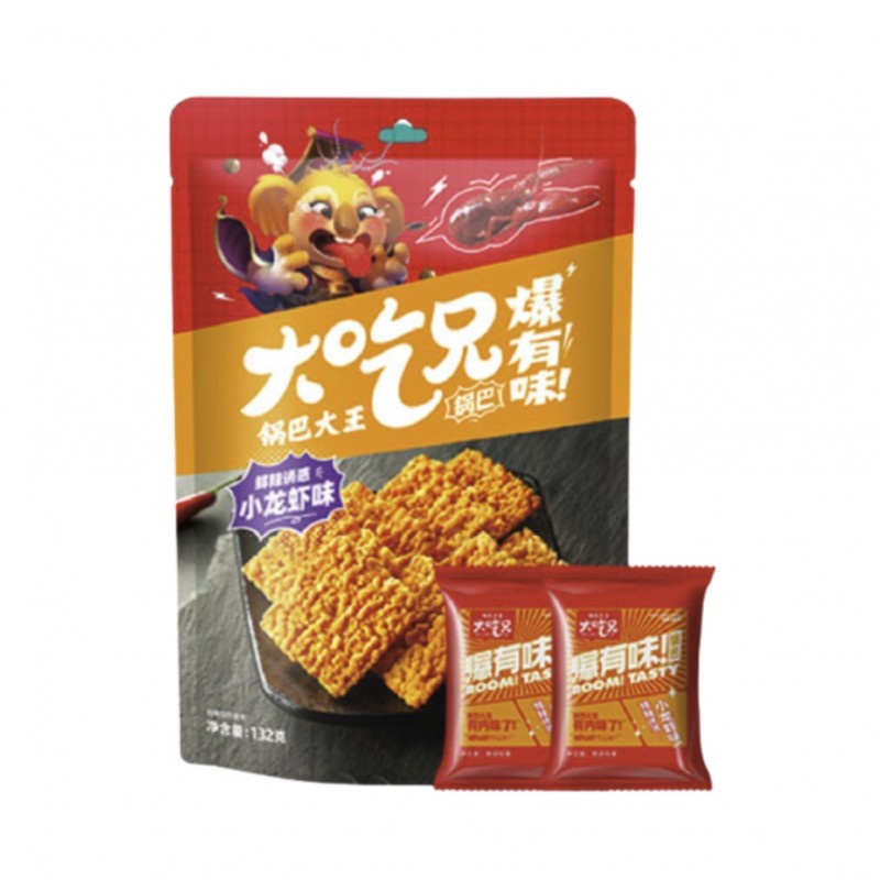 DJY打酱油大吃兄 爆有味锅巴 小龙虾味 132g