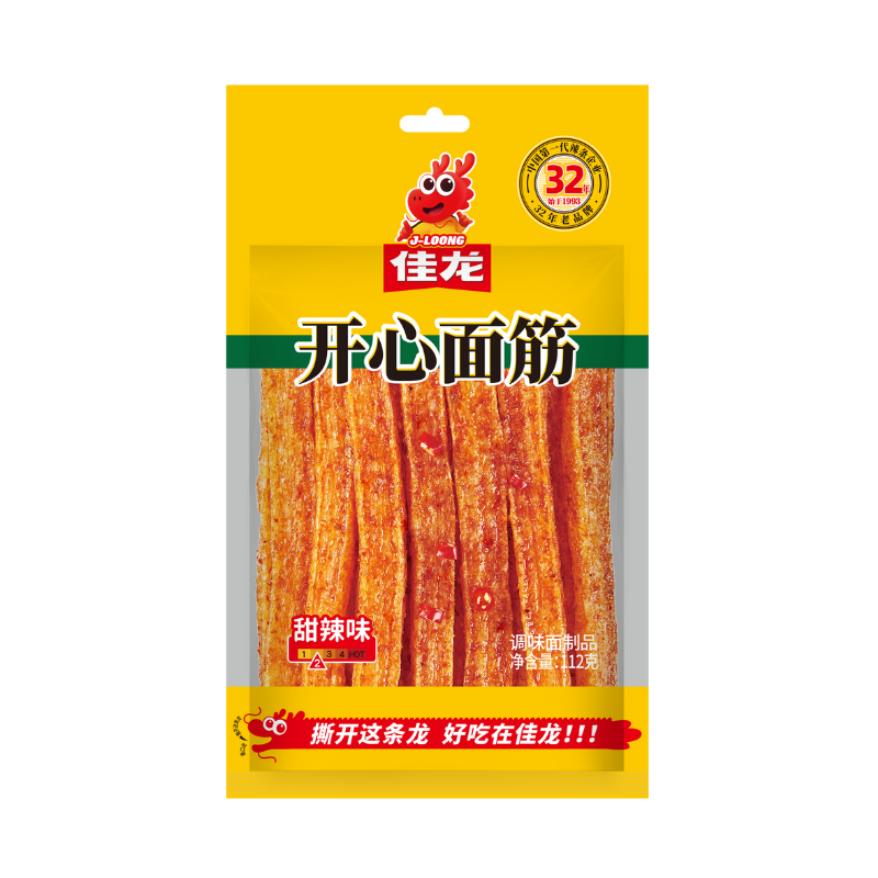 DJY打酱油佳龙 开心面筋 甜辣味 112g