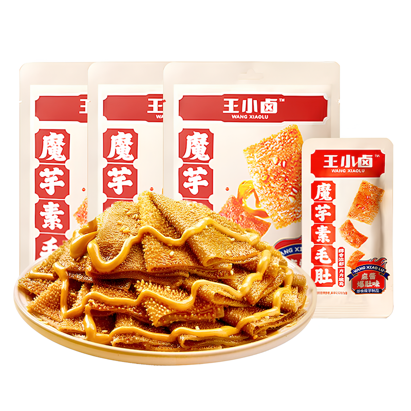 DJY打酱油王小卤 素毛肚 麻酱爆肚味 90g