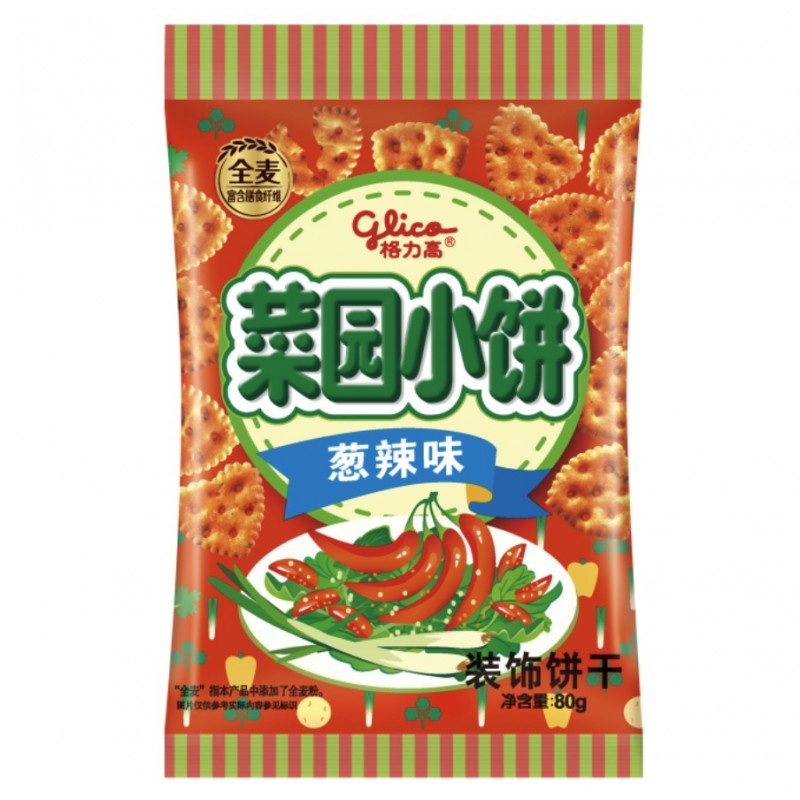 DJY打酱油格力高 菜园小饼 葱辣味 80g