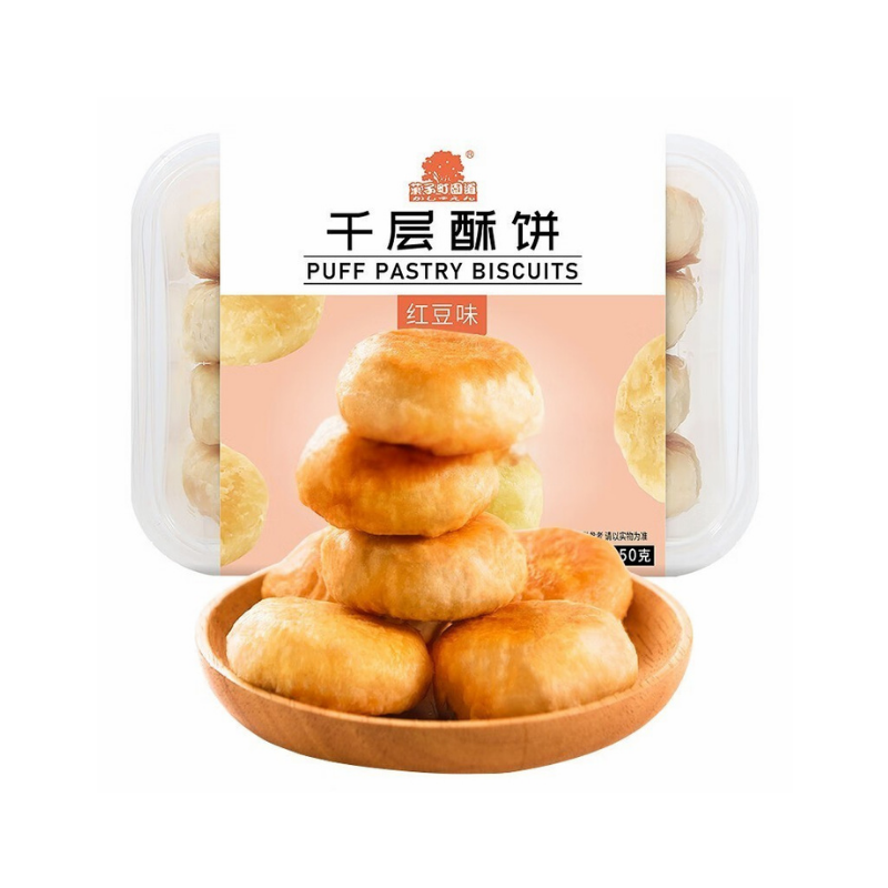 DJY打酱油Aji 菓子町园道千层酥饼 红豆味 250g