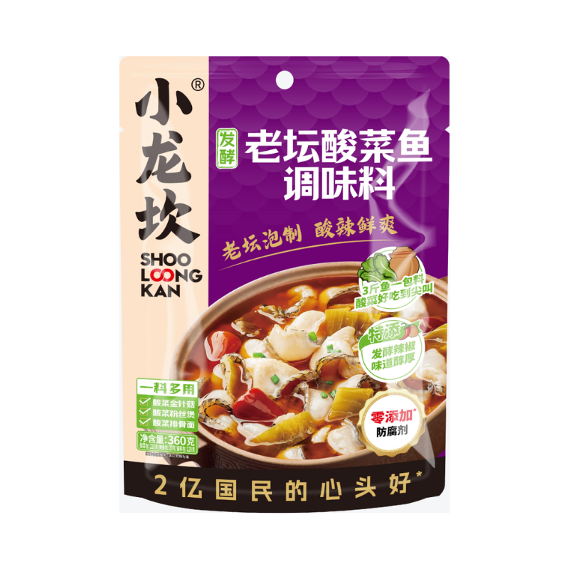 DJY打酱油小龙坎 老坛酸菜鱼调味料 360g